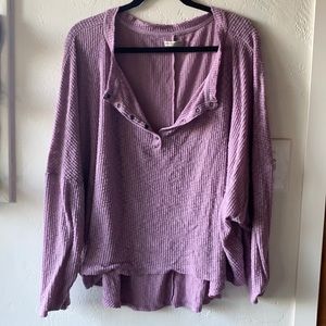 long sleeve purple thermal